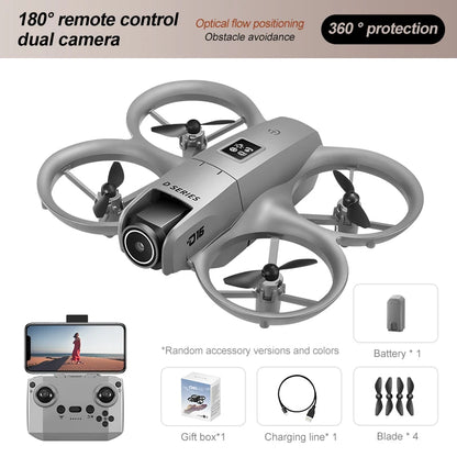 D16 Mini Drone 4k HD Camera ESC Aerial Aircraft Air Pressure Fixed Height Pocket UFO Remote Control Airplane Gift Toys for Kids