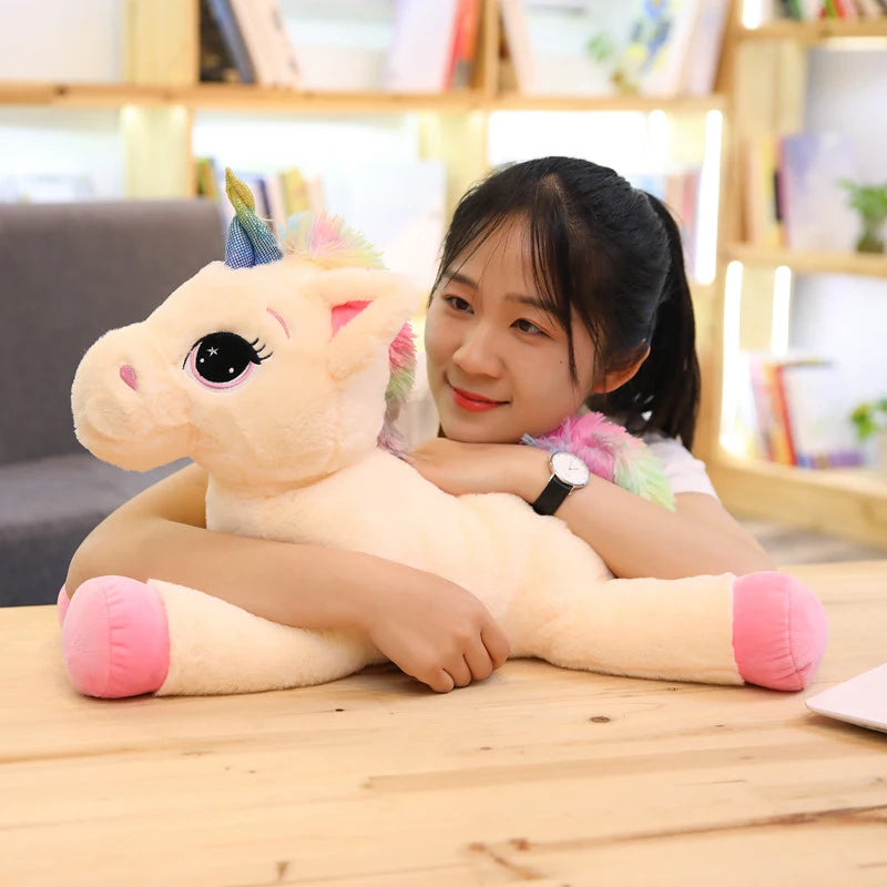 Rainbow Unicorn Plush Toy 16/24/32 Inch Soft Stuffed Animal Perfect Gift For Christmas Or Birthday