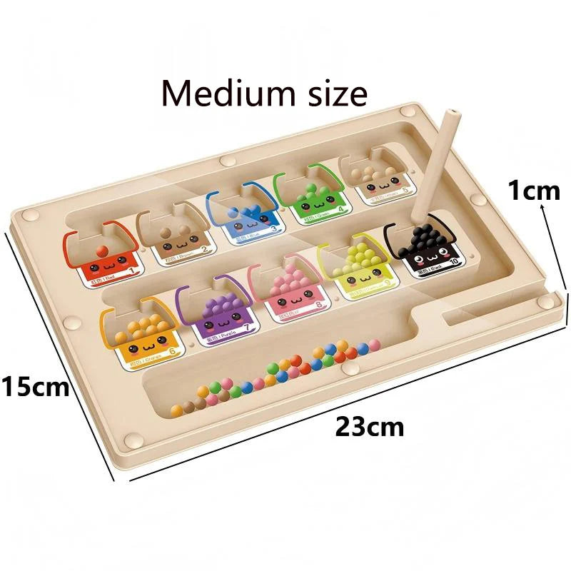 Children's Magnetic Maze Walking Ball Baby Concentration Training, Writing Logic Thinking 3 year Old Early Education Puzzle To