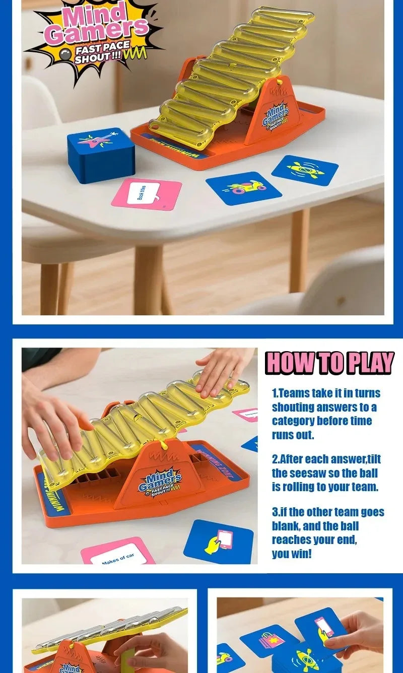 New Board Game Tilt n Shout Swinging^& Stilt Multiplayer Battle/ Answering Interactive Table Game~ Family Party Board Toy!!!