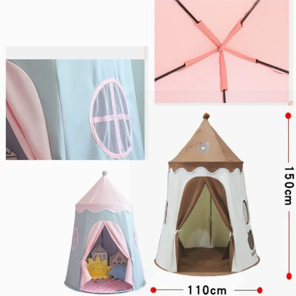 Folding Toy Tent Large Teepee Tent for Kids Children Play House Princess Castle Children Outdoor Gifts Toys Tent Castle