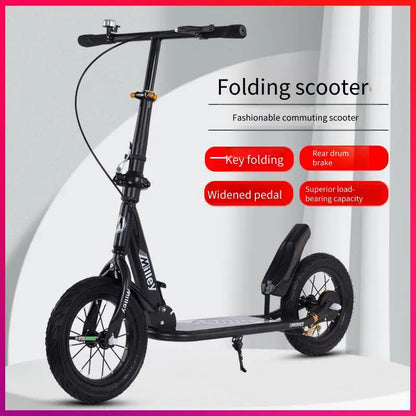 Non-Electric Folding Two-Wheeled Skateboard for Boys & Girls Children's Brake System Available in Multiple Colors