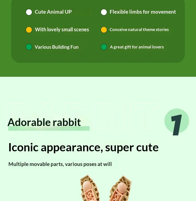 LEGO 3-in-1 Building Blocks 31162 Cute Rabbit Boys and Girls Children's Toys Birthday Gifts Decorative Ornament