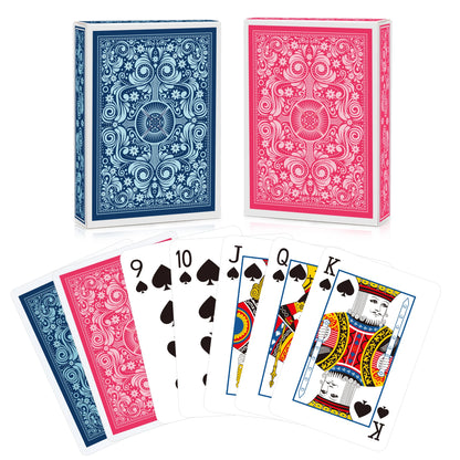 2Pack Professional Standard Poker Cards for Adults - Easy-Shuffle Smooth Deck, Boxed Card Game for Blackjack, Hold'em,Card Games