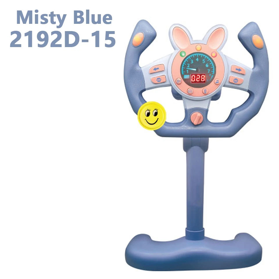 Electric Simulated Driving Steering Three-Dimensional Portable Wheel Copilot Toy Light And Sound Educational Children's Gifts