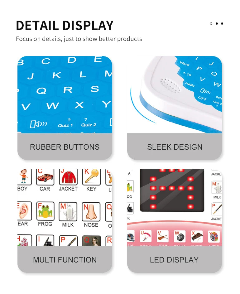 Learning Machine Laptop Computer Child Electronic Preschool Language Education Toys Gift Toddler Kid Developing Cognitive Skills