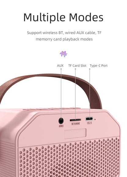 Mini Karaoke Machine for Kids Portable Karaoke Machine Bluetooth Wireless Microphones LDE Light Toys Gifts for Girls Boys