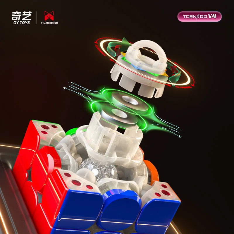 [CubeFun] QiYi XMD Tornado V4 YunLi 3x3 Flagship Version Magnetic Magic Speed Cube QiYi XMD Tornado V4M Pioneer Puzzle Toys