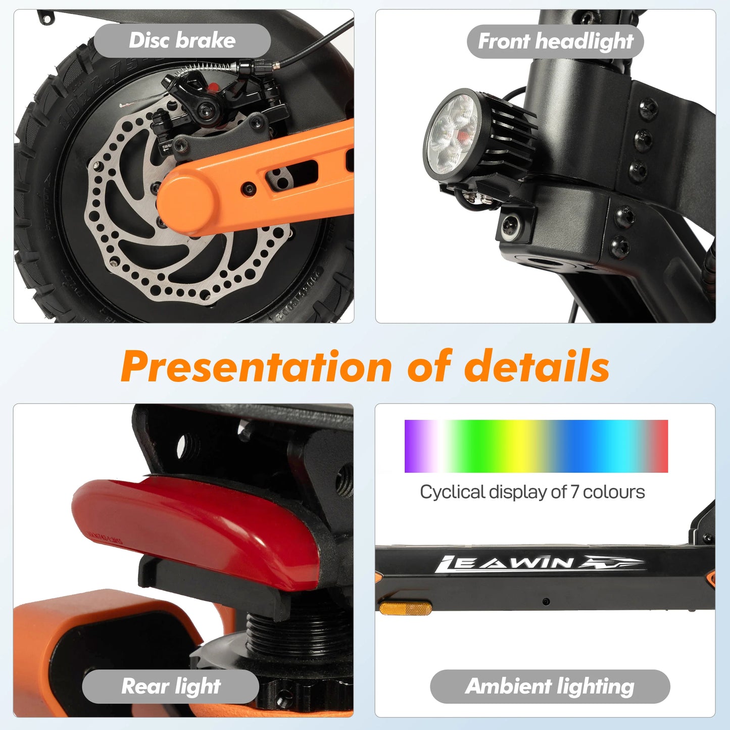 vankel E-Scooter 1600W Dual Motor 48V20Ah Battery Foldable Electric Scooter 10 inch Off-road Tire Double Suspension Escooters