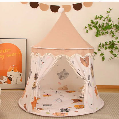 Folding Toy Tent Large Teepee Tent for Kids Children Play House Princess Castle Children Outdoor Gifts Toys Tent Castle
