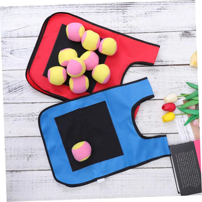 4pcs Children Dodgeball Game Vest Sticky Ball Dart Board Target Sport Game Toy Outdoor Parent-Child Interaction Playground Games
