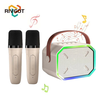 Mini Karaoke Machine for Kids Portable Karaoke Machine Bluetooth Wireless Microphones LDE Light Toys Gifts for Girls Boys