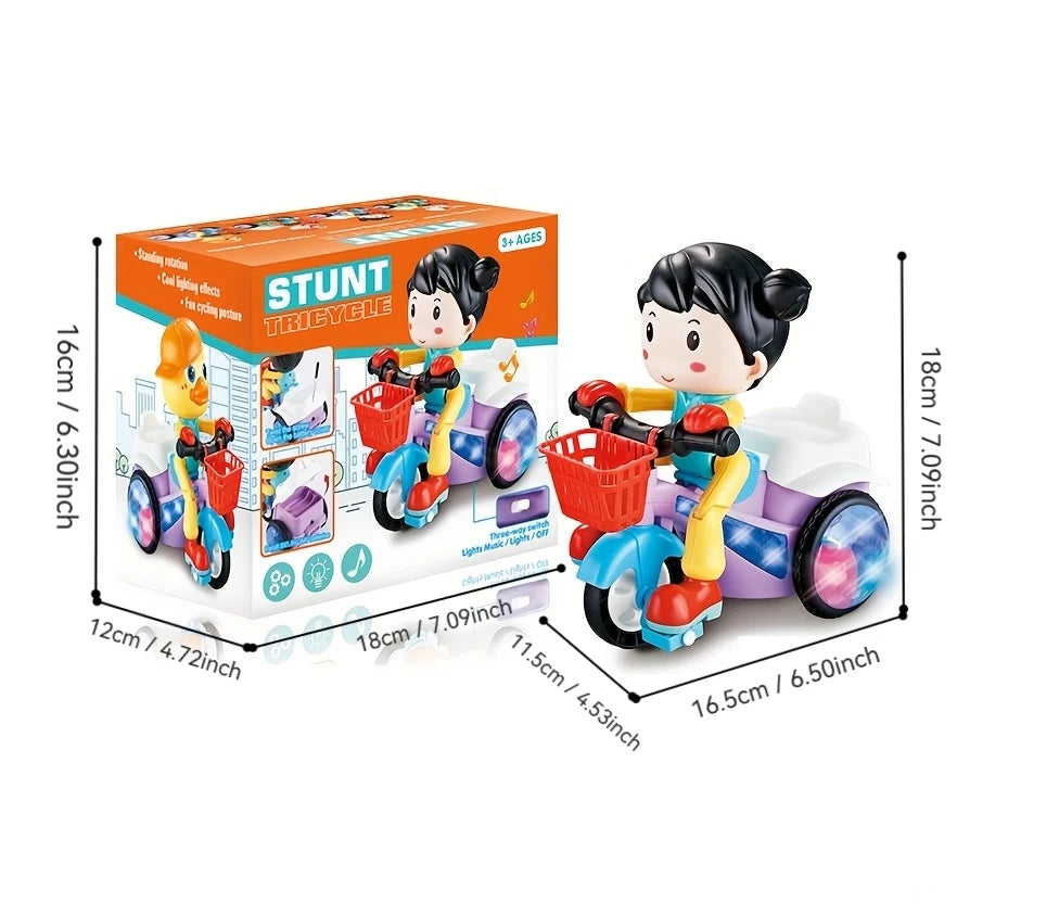 Electric Dancing Motorcycle Stunt Rotation Music Lights Toy for Kids Creative Birthday Gift