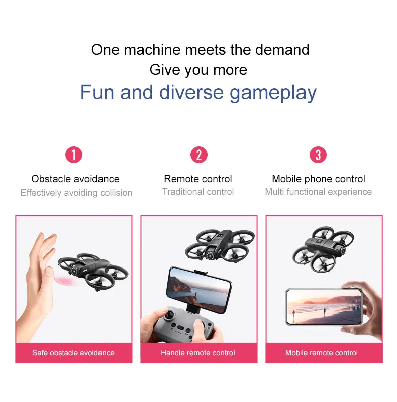 D16 Mini Drone 4k HD Camera ESC Aerial Aircraft Air Pressure Fixed Height Pocket UFO Remote Control Airplane Gift Toys for Kids