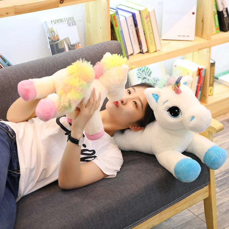 Rainbow Unicorn Plush Toy 16/24/32 Inch Soft Stuffed Animal Perfect Gift For Christmas Or Birthday