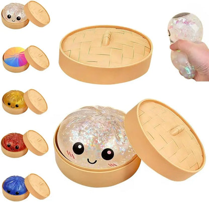 Shiny Dumpling Mystery Box Colorful Dumpling Stress Relief Balls Easter Gift Box Fillers Stretchable Office Desk Toys