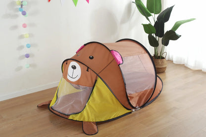 Outdoors Pop Up Toy Tent Indoor Net Baby Ball Pit Pool Dropship New Portable Tiger kids' Tent Cartoon Animal Children Play House