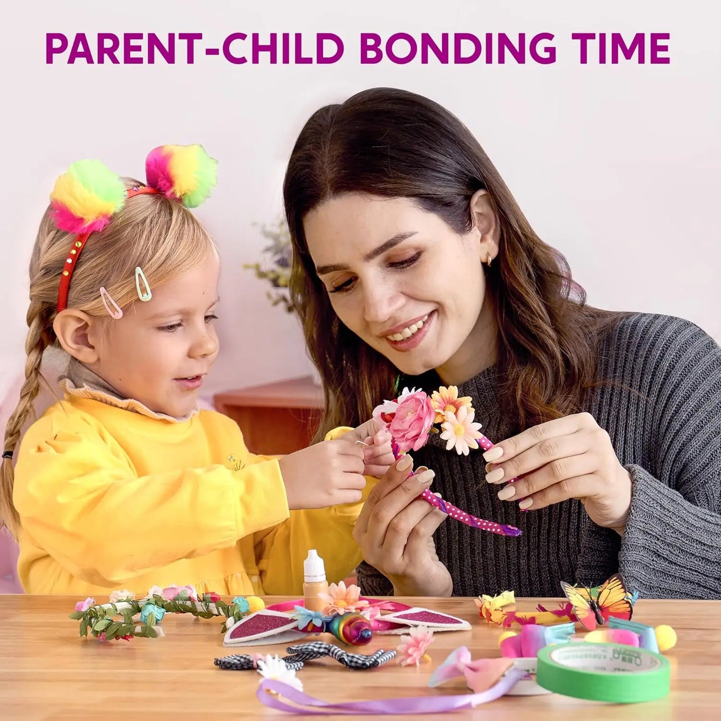 JOYFY Headband Making Kit for Girls Kids Headbands DIY Hair Accessories Make Your Own Hair Accessories for Kid Birthday Gifts