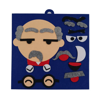 Puzzle Felt Non-woven Fabric Early Childhood Education for Children Manual DIY Cognitive Facial Expression Stickers TMZ
