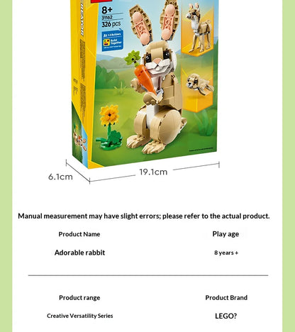 LEGO 3-in-1 Building Blocks 31162 Cute Rabbit Boys and Girls Children's Toys Birthday Gifts Decorative Ornament