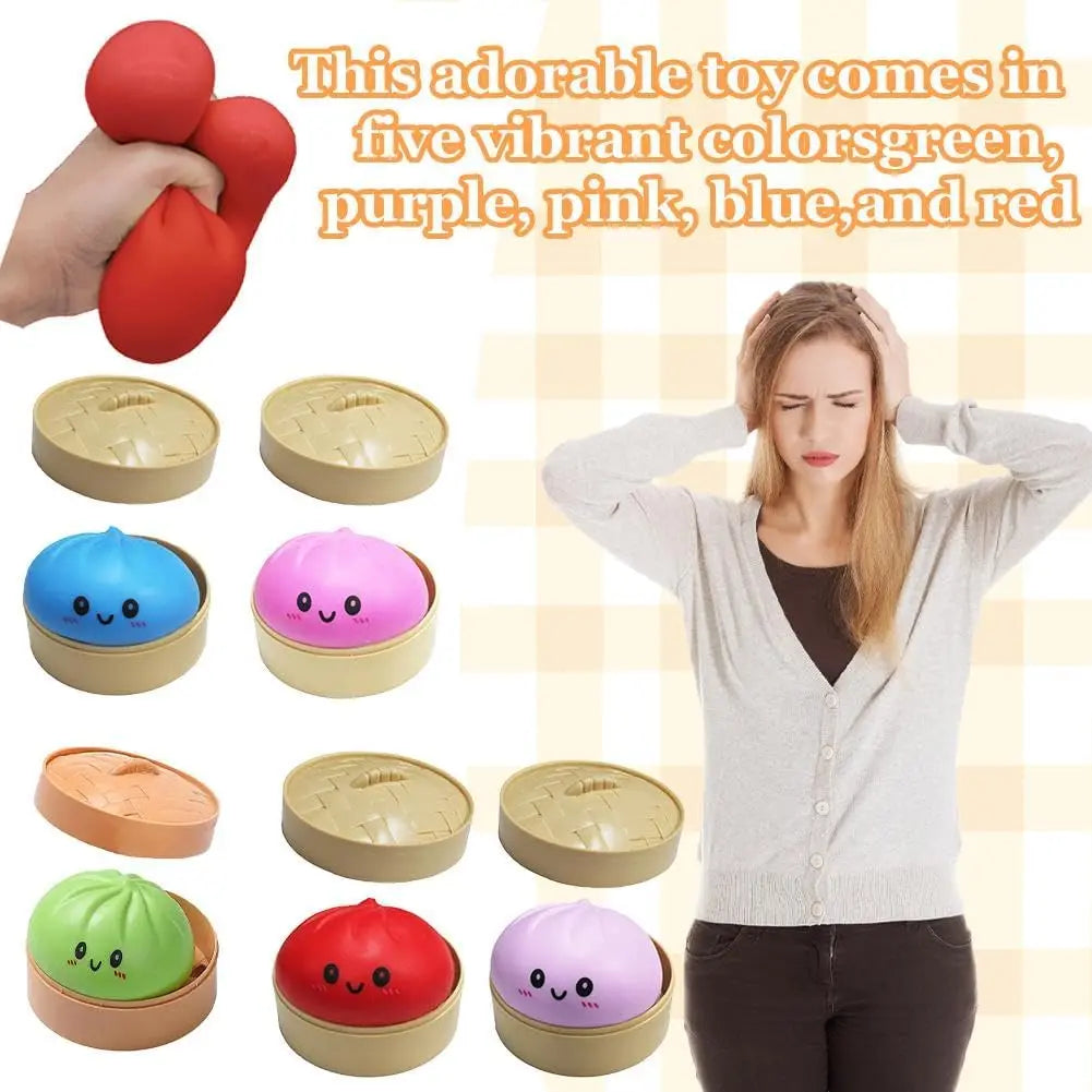 Shiny Dumpling Mystery Box Colorful Dumpling Stress Relief Balls Easter Gift Box Fillers Stretchable Office Desk Toys