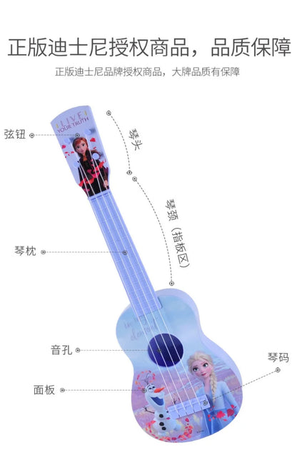 Disney Frozen 2 Children Musical Toys Ukulele Guitar Toys for ChildrenAnime FigureElsa Frozen Moedel Kawaii Cartoon Toys for Kid