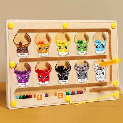 Magnetic Color and Number Maze Montessori Dinosaur Counting Matching Learning Puzzle Board Toddler Fine Motor Skills Travel Toys