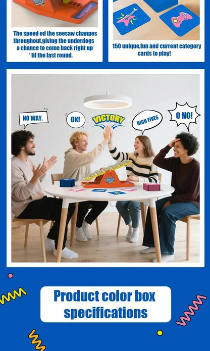 New Board Game Tilt n Shout Swinging^& Stilt Multiplayer Battle/ Answering Interactive Table Game~ Family Party Board Toy!!!