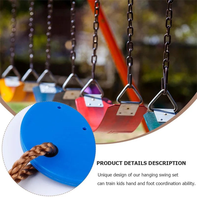 1pc Swing Gymnastic Ring Rope Soft Board Swing Children's Plastic Chain Skateboard Amusement par Swing Outdoor Children's Swing