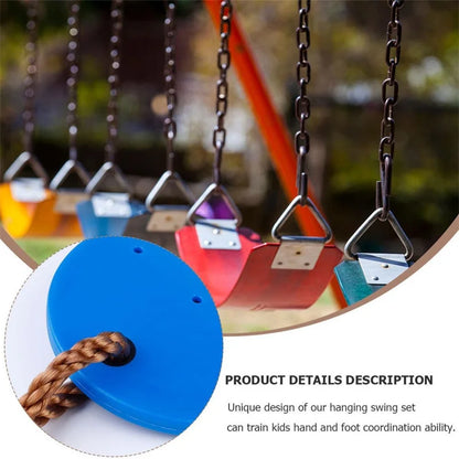 1pc Swing Gymnastic Ring Rope Soft Board Swing Children's Plastic Chain Skateboard Amusement par Swing Outdoor Children's Swing