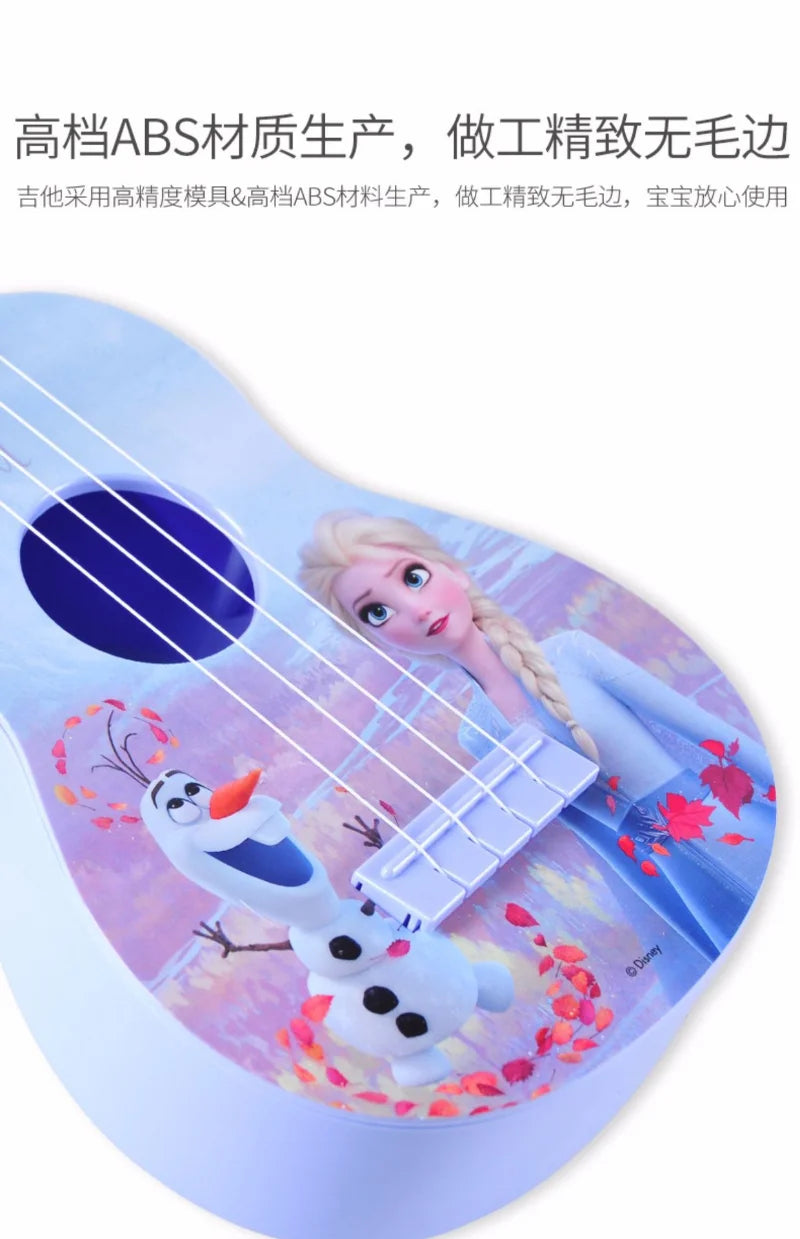 Disney Frozen 2 Children Musical Toys Ukulele Guitar Toys for ChildrenAnime FigureElsa Frozen Moedel Kawaii Cartoon Toys for Kid