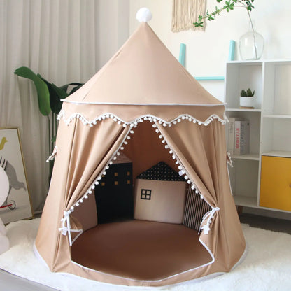 Folding Toy Tent Large Teepee Tent for Kids Children Play House Princess Castle Children Outdoor Gifts Toys Tent Castle