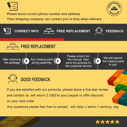 MOULD KING  Amusement Park Toys Motorized Spinning Ride,Water Slide,Flying Swing Ride,Shark Pirate Ship Building Blocks Bricks