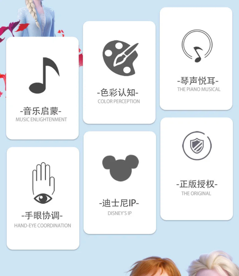 Disney Frozen 2 Children Musical Toys Ukulele Guitar Toys for ChildrenAnime FigureElsa Frozen Moedel Kawaii Cartoon Toys for Kid