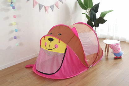 Outdoors Pop Up Toy Tent Indoor Net Baby Ball Pit Pool Dropship New Portable Tiger kids' Tent Cartoon Animal Children Play House