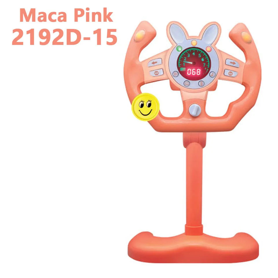 Electric Simulated Driving Steering Three-Dimensional Portable Wheel Copilot Toy Light And Sound Educational Children's Gifts
