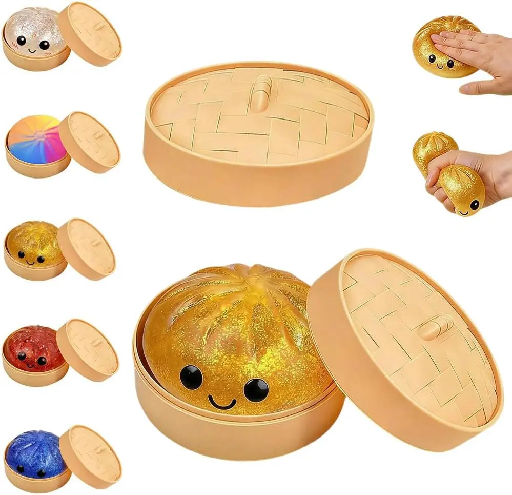 Shiny Dumpling Mystery Box Colorful Dumpling Stress Relief Balls Easter Gift Box Fillers Stretchable Office Desk Toys
