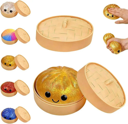 Shiny Dumpling Mystery Box Colorful Dumpling Stress Relief Balls Easter Gift Box Fillers Stretchable Office Desk Toys