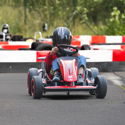 MUKIDY 24V Electric Go Kart,Drift Cart for 6+ Kids Gifts,Battery Powered Outdoor Ride on Toy Car Kids Go Kart with Safety Belt