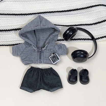 For labubu Big Into Energy Series Casual Hoodie Grey And Black Suit Fashion Sweatshirt Jacket Lovely Outfit Gifts