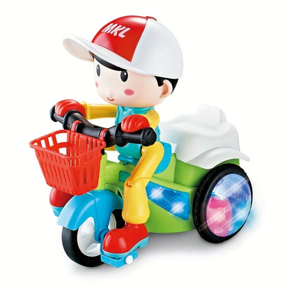 Electric Dancing Motorcycle Stunt Rotation Music Lights Toy for Kids Creative Birthday Gift