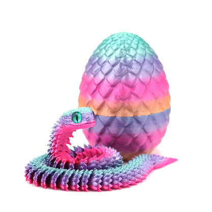 3D Print Cool Snake Dragon Egg Multi-joint Novel Easter Hot Sale Gifts Decompression Children's Toys Desktop Decorations Printed