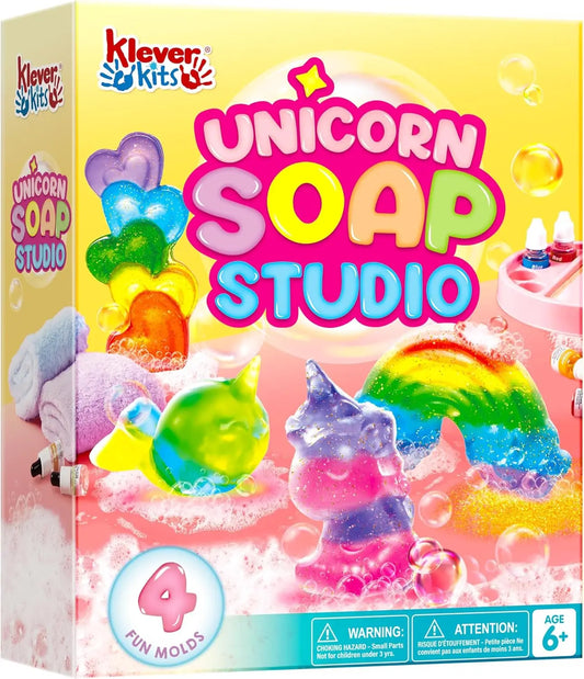 JOYFY Unicorn Soap Making Kit Girl Crafts DIY Project for Kids Birthday Chirstmas Gift STEM Activity Teenage Gifts