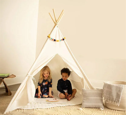 1.6M Kids Tents Play House Wigwam for Children Portable Child Tipi Tents Teepee Toddler Girl and Boy Ball Pit Castle Play Room