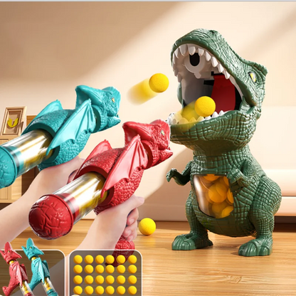 Children's Dinosaur Shooting Tyrannosaurus Rex Ball Soft Bullet Gun Parent Child Interactive Puzzle Kindergarten Toys
