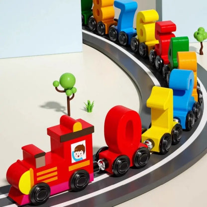 Magnetic Number Train Toys Montessori Wooden Toy Little Number Train Model Cognition Learning Car Children's Educational Toys