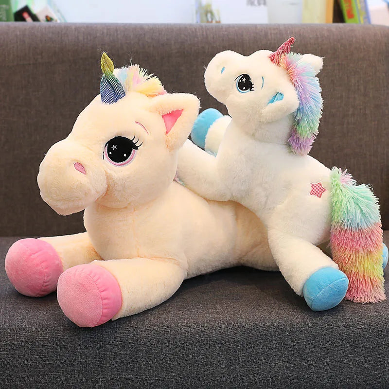 Rainbow Unicorn Plush Toy 16/24/32 Inch Soft Stuffed Animal Perfect Gift For Christmas Or Birthday