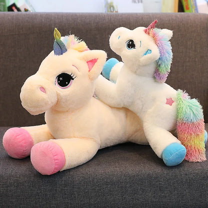 Rainbow Unicorn Plush Toy 16/24/32 Inch Soft Stuffed Animal Perfect Gift For Christmas Or Birthday