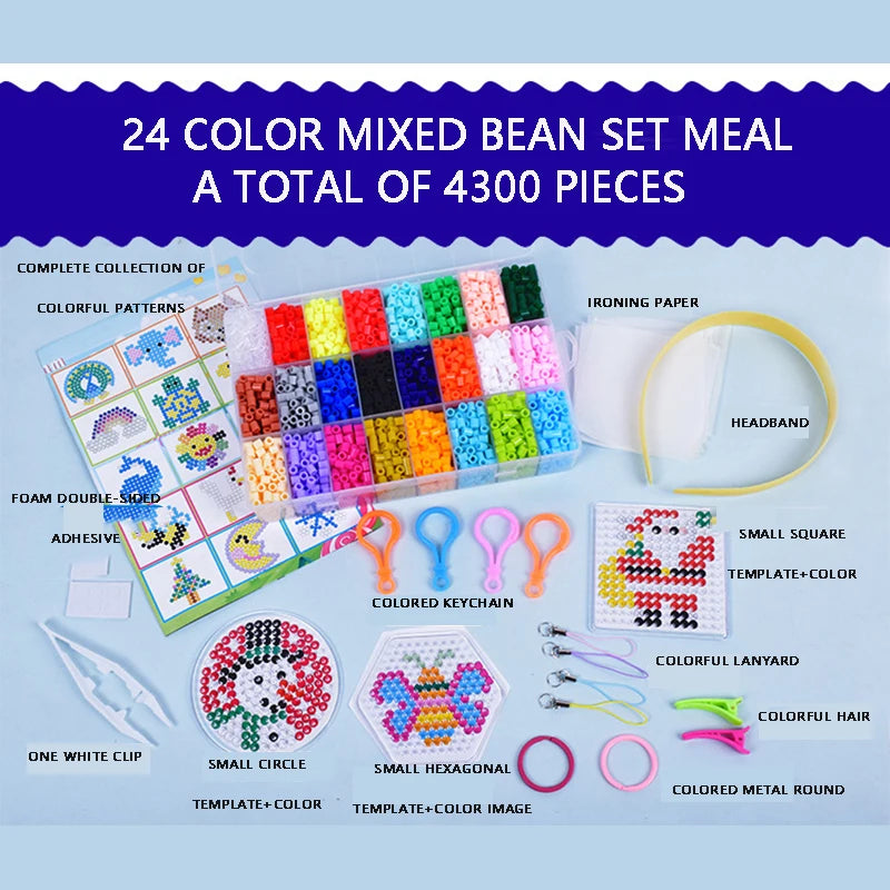 20colours/box Yantjouet 5mm Mini Beads Set 2000pcs DIY Hama Beads Iron Beads High Quality Gift