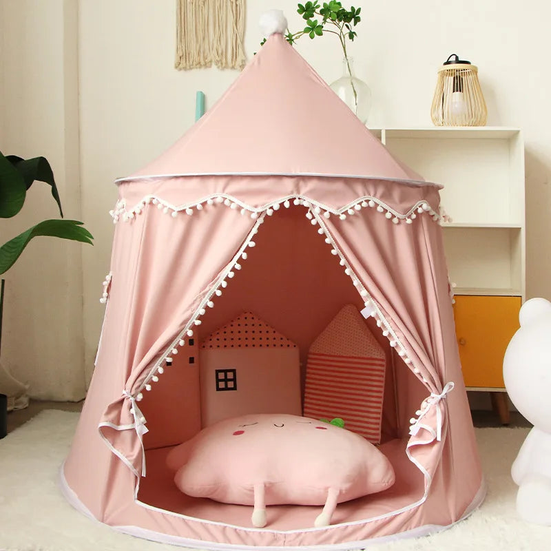 Folding Toy Tent Large Teepee Tent for Kids Children Play House Princess Castle Children Outdoor Gifts Toys Tent Castle